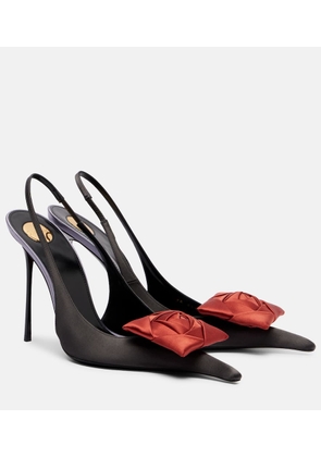 Saint Laurent Amalia 110 crepe satin slingback pumps