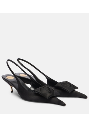 Saint Laurent Dakota 50 crepe satin slingback pumps