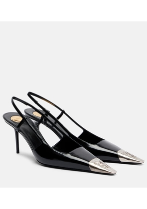 Saint Laurent Jeanne 75 leather slingback pumps