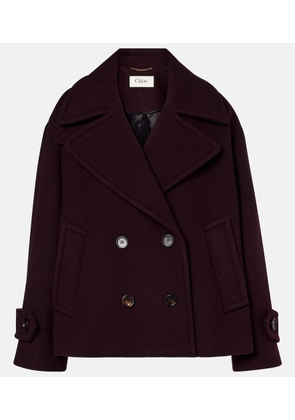 Chloe Double-breasted wool-blend coat