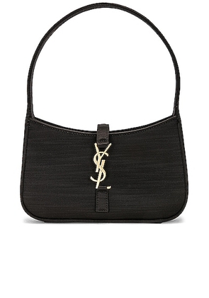 Saint Laurent Mini Satin Le 5 A 7 Tri Metal Bag in Nero - Black. Size all.