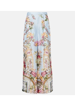 Camilla Tiled In Time floral wide-leg pants