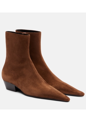 Saint Laurent Jill 30 suede ankle boots