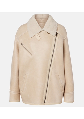 Isabel Marant Adelina shearling-trimmed leather jacket