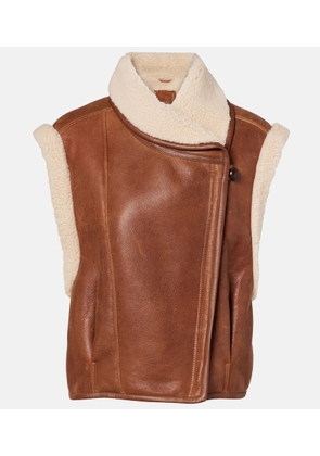 Isabel Marant Alime shearling-trimmed leather vest