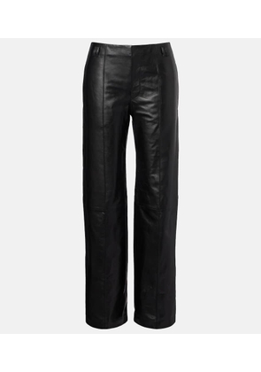 Isabel Marant Ciara high-rise leather wide-leg pants