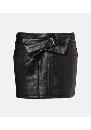 Isabel Marant Clency belted leather miniskirt