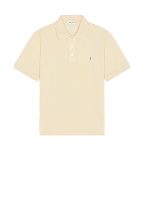 Saint Laurent New Polo in Jaune & Bleu - Cream. Size S (also in ).