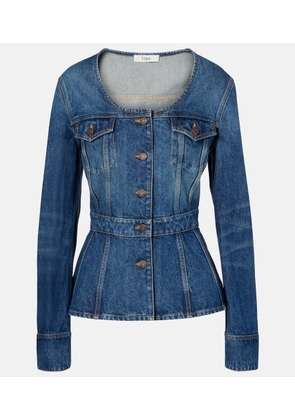 Chloe Peplum denim jacket