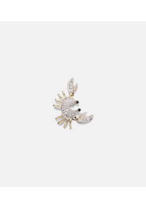 Yvonne Leon Crustace 9kt gold single earring with diamonds