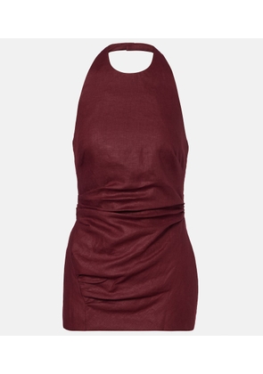 Faithfull Fia halterneck linen top