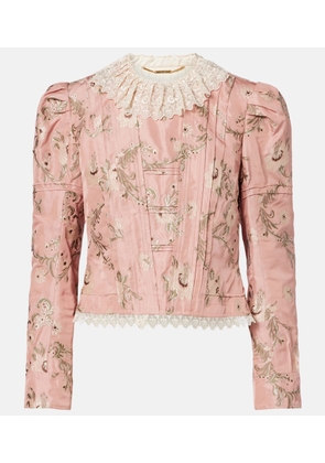 Chloe Silk-blend taffeta jacquard jacket
