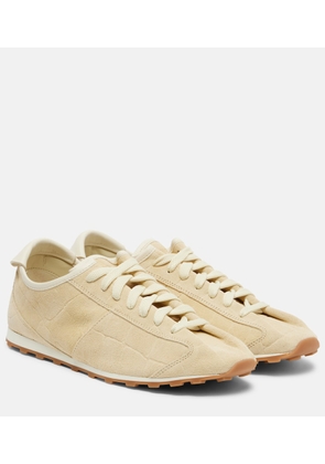 Jacquemus Tennis croc-effect suede sneakers