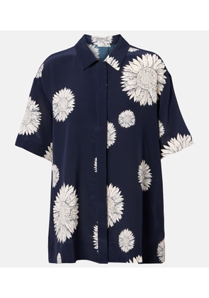 Asceno Montauk floral silk crepe shirt