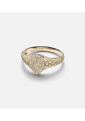 Yvonne Leon Mini 9kt gold ring with diamonds