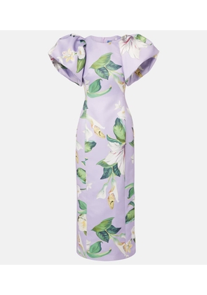 Leo Lin Lucinda floral puff-sleeve maxi dress