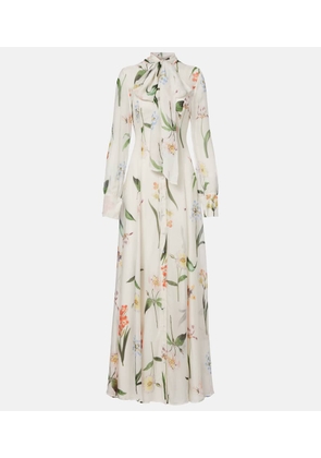 Leo Lin Lilith floral tie-neck maxi dress