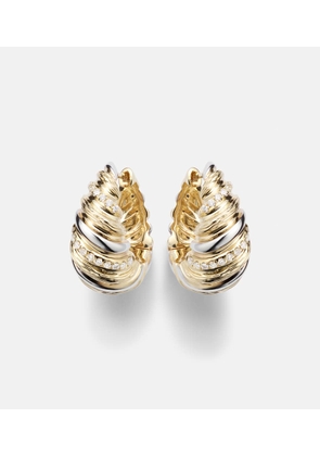 Yvonne Leon Berlingot 9kt white and yellow gold earrings with diamonds