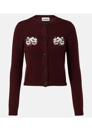 Shushu/Tong Beaded cashmere and cotton cardigan