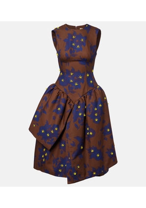 Shushu/Tong Floral cotton midi dress