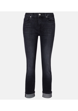 7 For All Mankind Mid-rise cropped skinny jeans