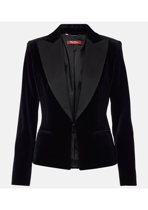 Max Mara Eolie cropped cotton velvet blazer