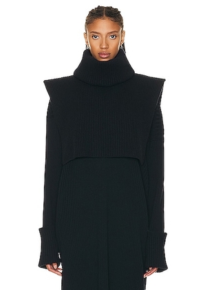 The Row Eppie Collar Poncho in Royal Blue - Navy. Size all.