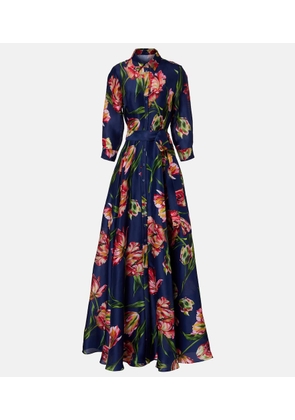 Carolina Herrera Floral gazar gown
