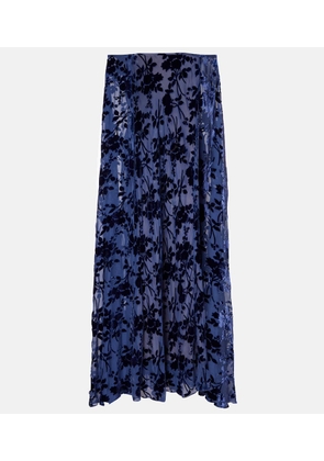 Rodarte Caped off-shoulder jacquard maxi dress