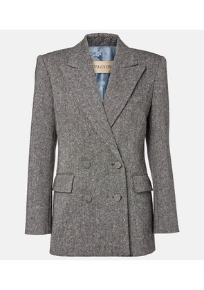 Valentino Double-breasted wool-blend blazer
