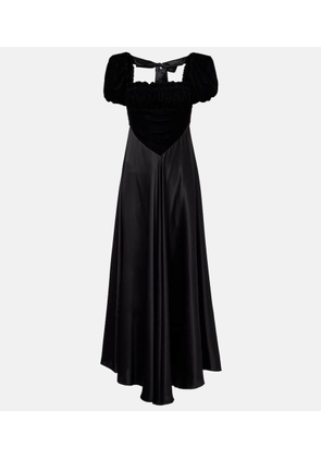 Rodarte Velvet and silk satin maxi dress