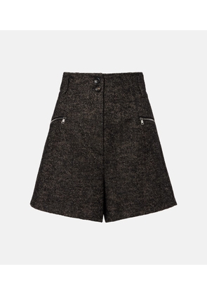 Max Mara Herringbone wool-blend shorts
