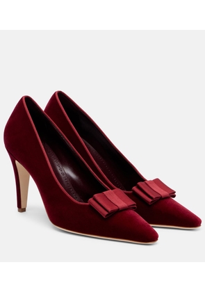 Manolo Blahnik Reador 90 velvet pumps