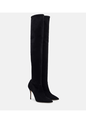 Manolo Blahnik Pascalarehi 105 suede over-the-knee boots