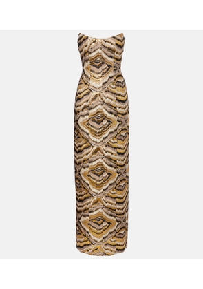 Markarian Odessa paneled jacquard gown