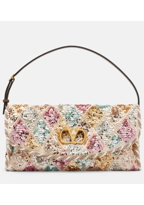 Valentino Garavani DeVain Small sequined shoulder bag