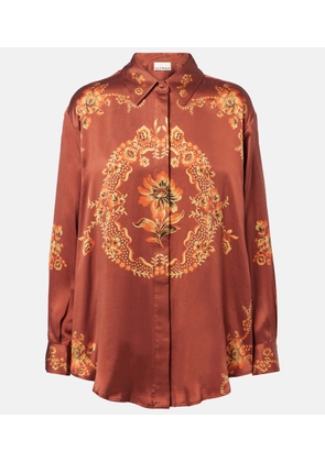 Alemais Seraphina printed silk satin shirt