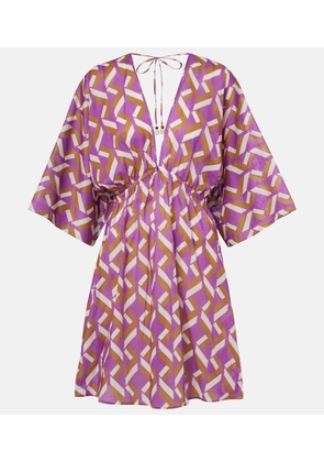 Eres Feel patterned cotton voile minidress