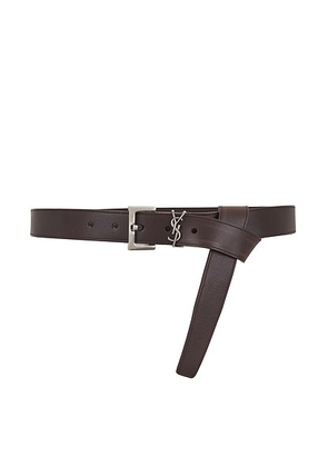 Saint Laurent Cintura Belt in Brown Oak - Brown. Size 85/M (also in 90/L).
