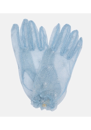 Valentino VLogo mesh gloves