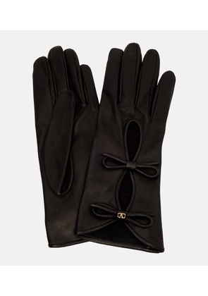 Valentino Garavani VLogo cutout leather gloves