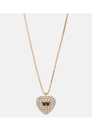 Valentino Cour Royal embellished pendant necklace