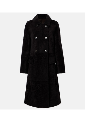 Yves Salomon Double-breasted shearling coat