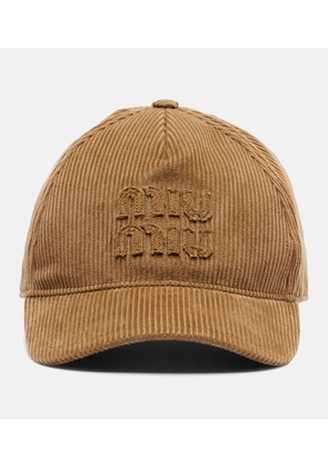 Miu Miu Cotton velvet baseball cap