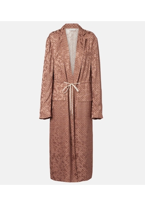 Dries Van Noten Printed wrap coat