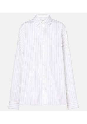 Dries Van Noten Oversized striped cotton poplin shirt