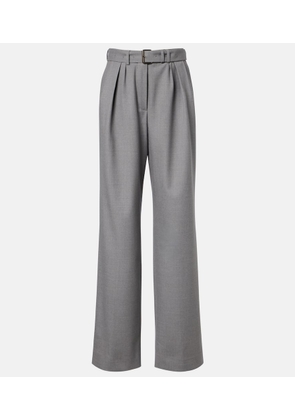 Dries Van Noten Belted wool-blend wide-leg pants