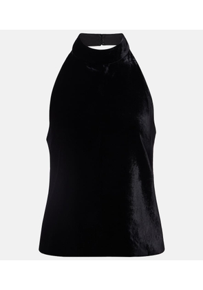 Nili Lotan Peneloppe halterneck velvet top