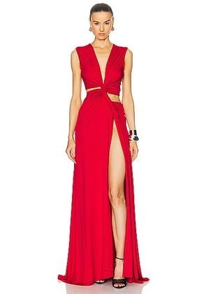 Sid Neigum Triple Loop Knit Dress in Red - Red. Size L (also in M, S, XL, XS).