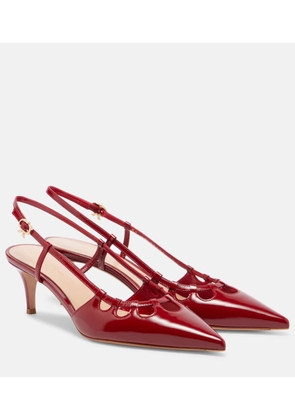 Gianvito Rossi Eloise 55 patent leather slingback pumps